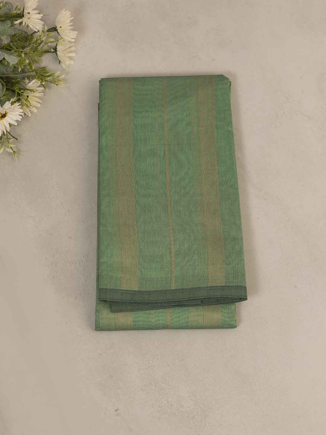 Women Green Kora Cotton Saree PCS171