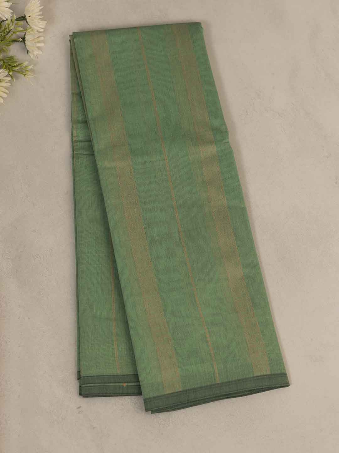 Women Green Kora Cotton Saree PCS171