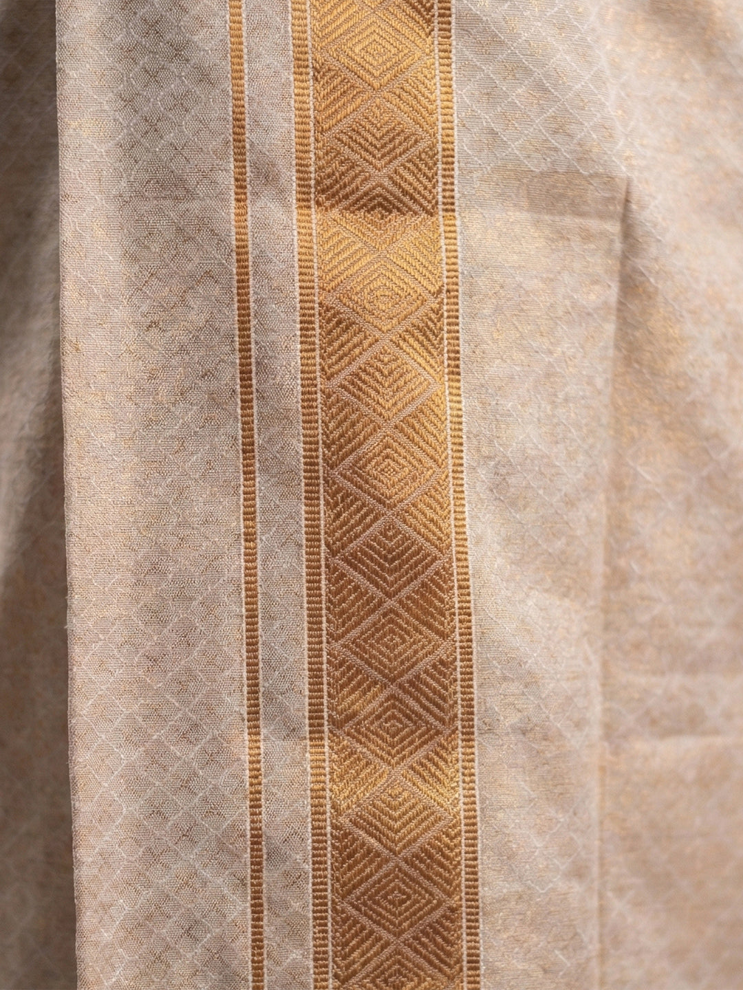 Men Copper Tissue Jacquard Shirt with Readymade Dhoti Set CD13