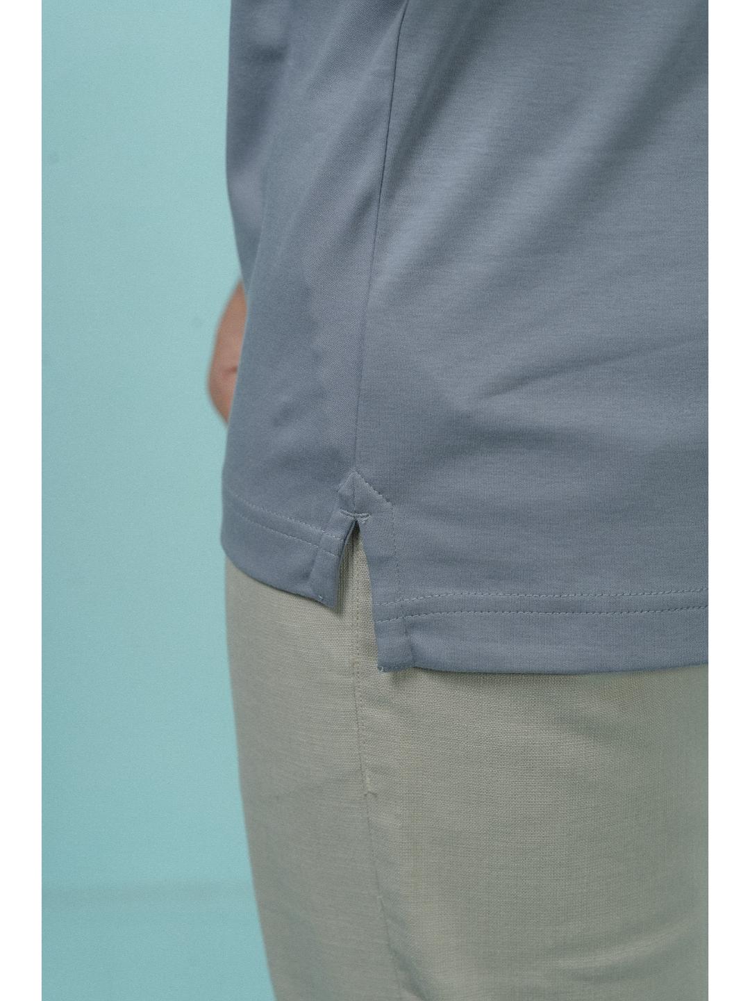 Men Extra Long Staple Cotton Smart Fit Apex Polo T-Shirt Amethyst Grey AX10
