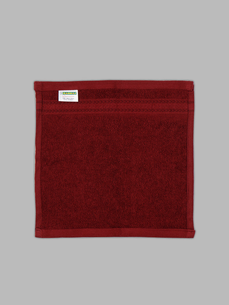 Premium Soft & Absorbent Maroon Terry Face Towel FC2 ( Pack of 5 )