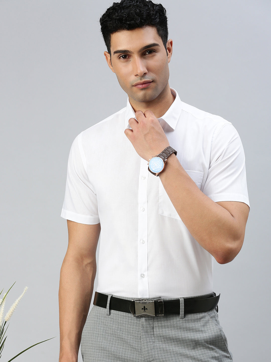 Mens Cotton Rich White Shirt - Samrat