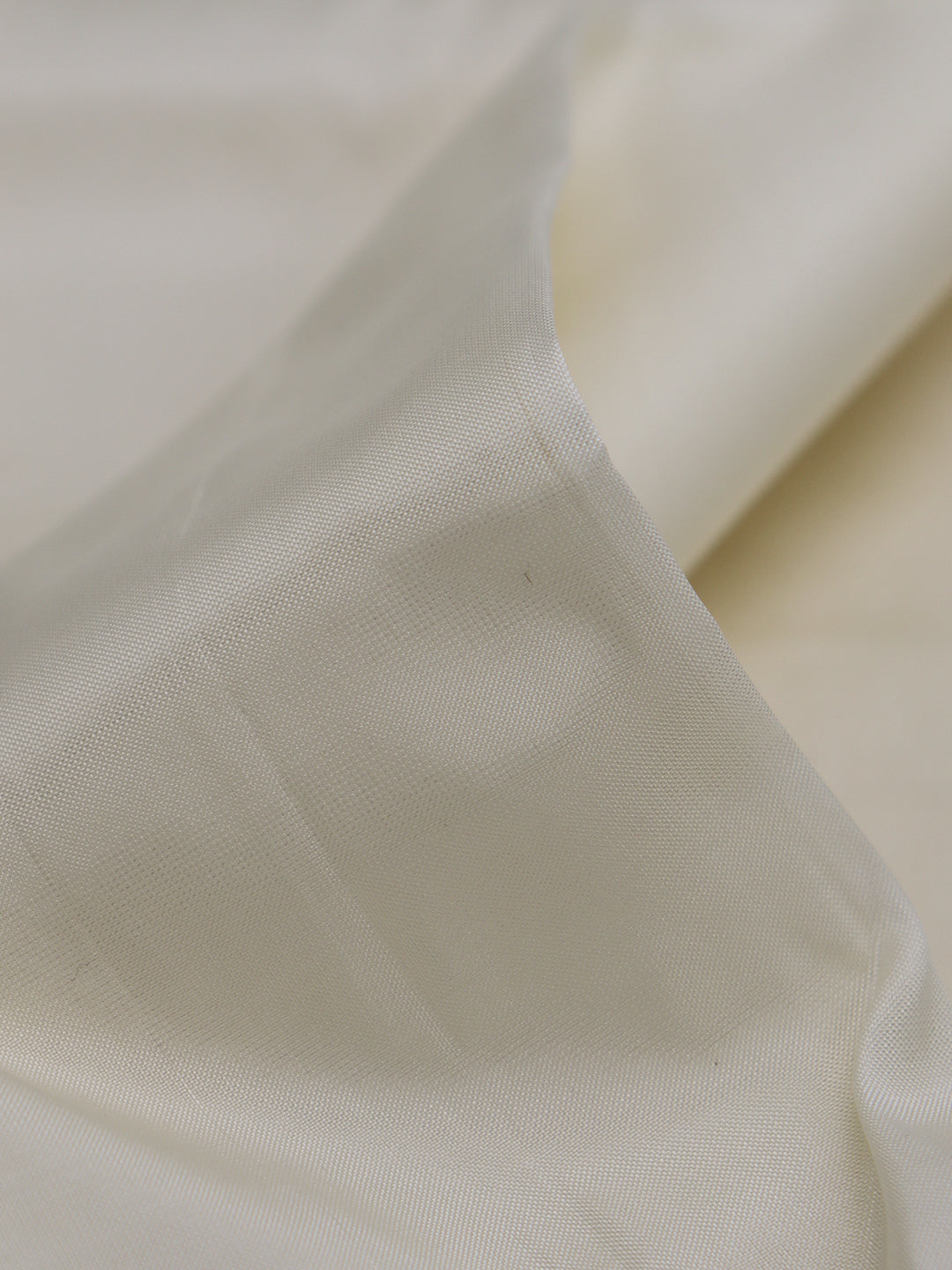 Men Silk Cream Double Layer Dhoti 1" inch Silver Border Suba Vivaga