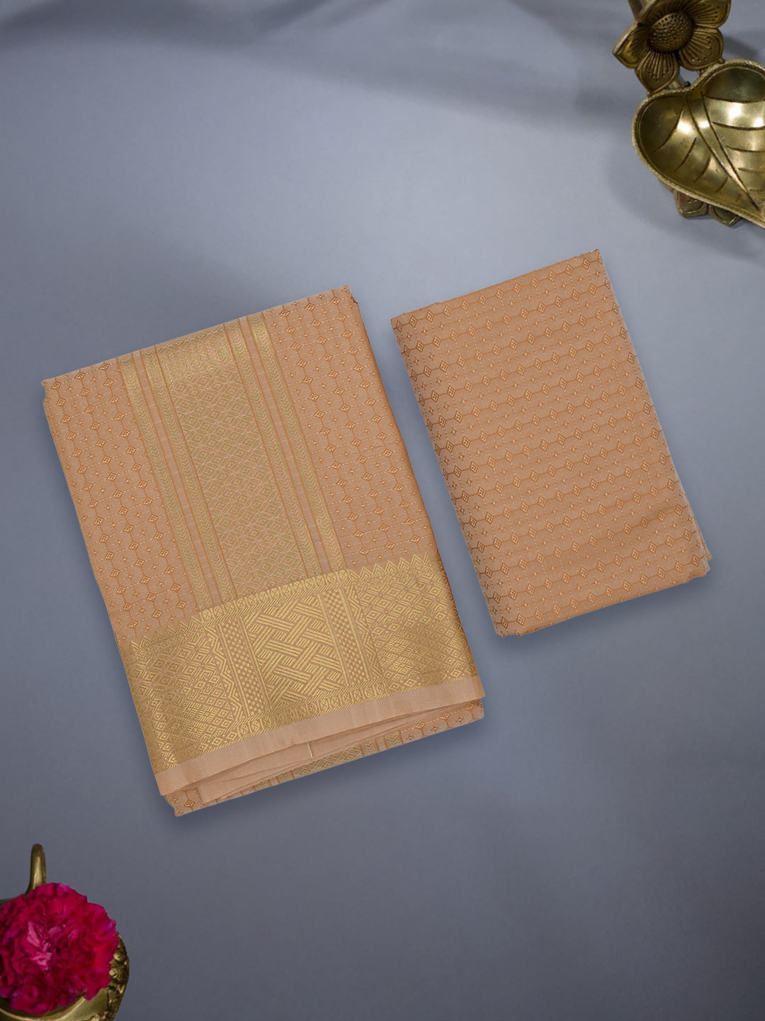 Men Art Silk Dhoti & Shirting Set Gazal Subakalyan (2 in 1) SK05