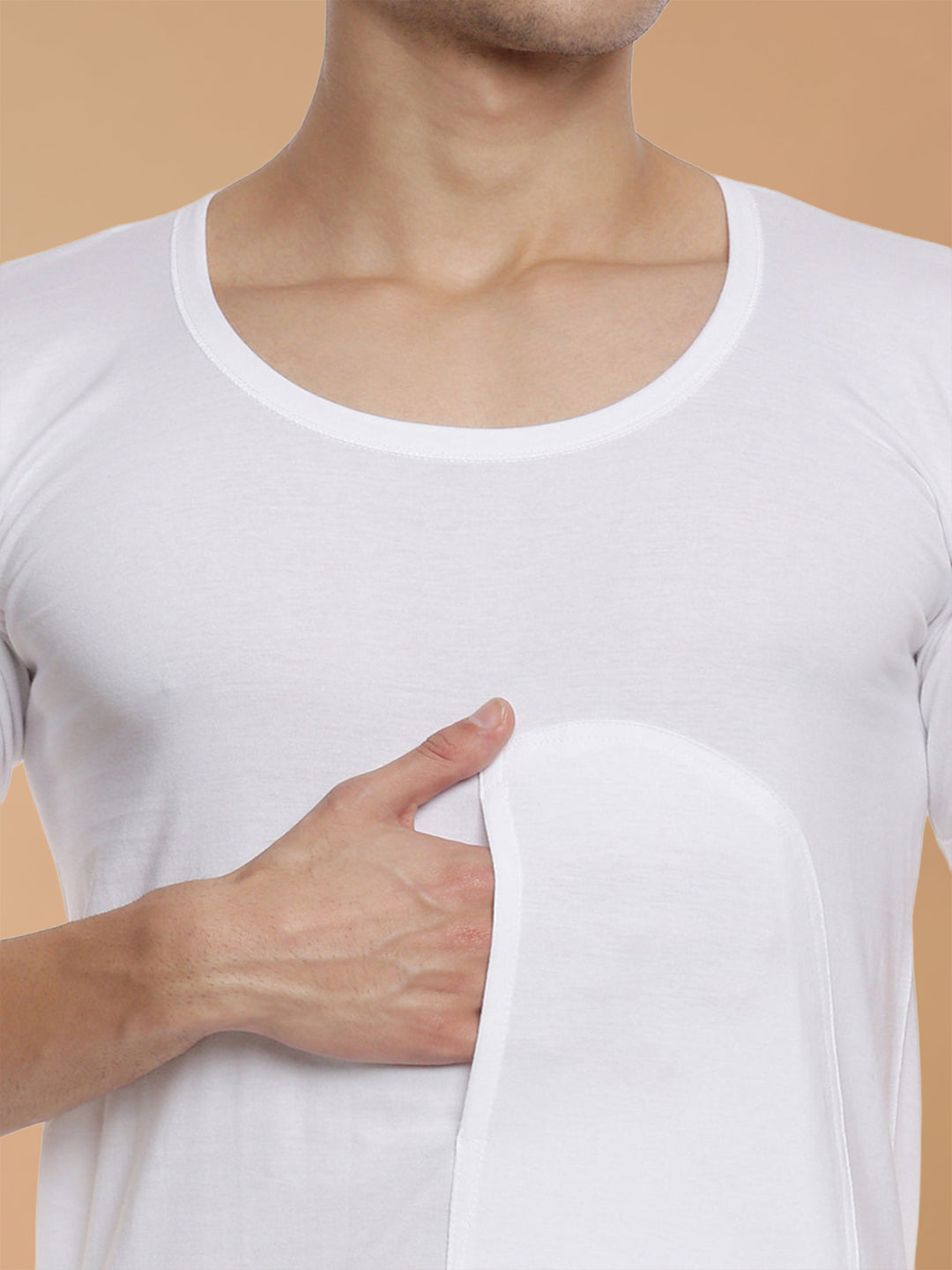 100% Combed Cotton White Pocket Vest RNS Sukra (Pack of 2)