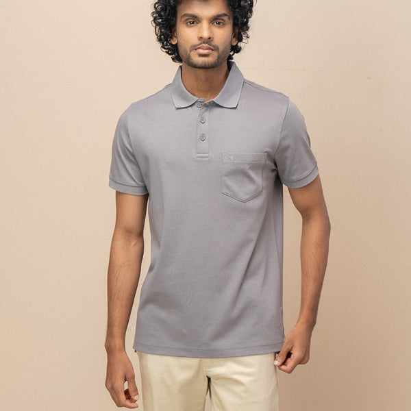 トップス ANCELLM S/S POLO SHIRT GRAY 1 L/S POLO(GRAY) – ANCELLM