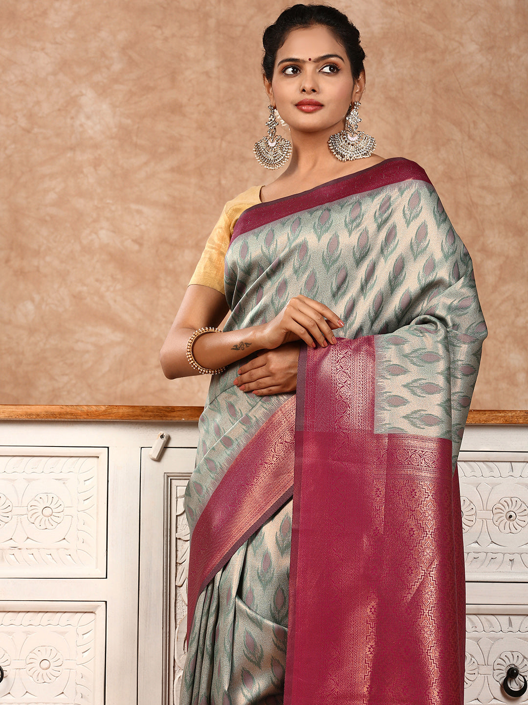 Women Semi Silk Saree Blue SS167