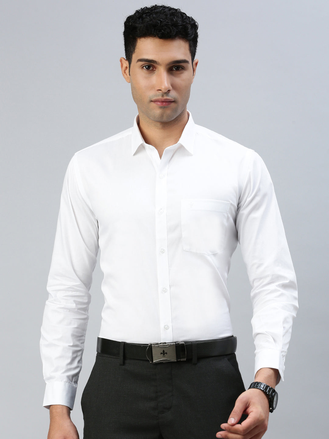 Mens Cotton White Shirt Full Sleeves Winner Plus Size