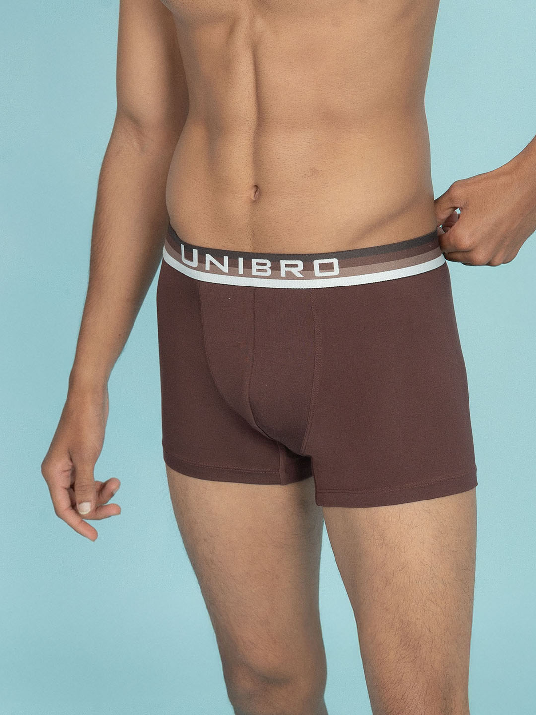 Men TENCEL™ Modal Micro Elastane Stretch Trunk Coffee Brown