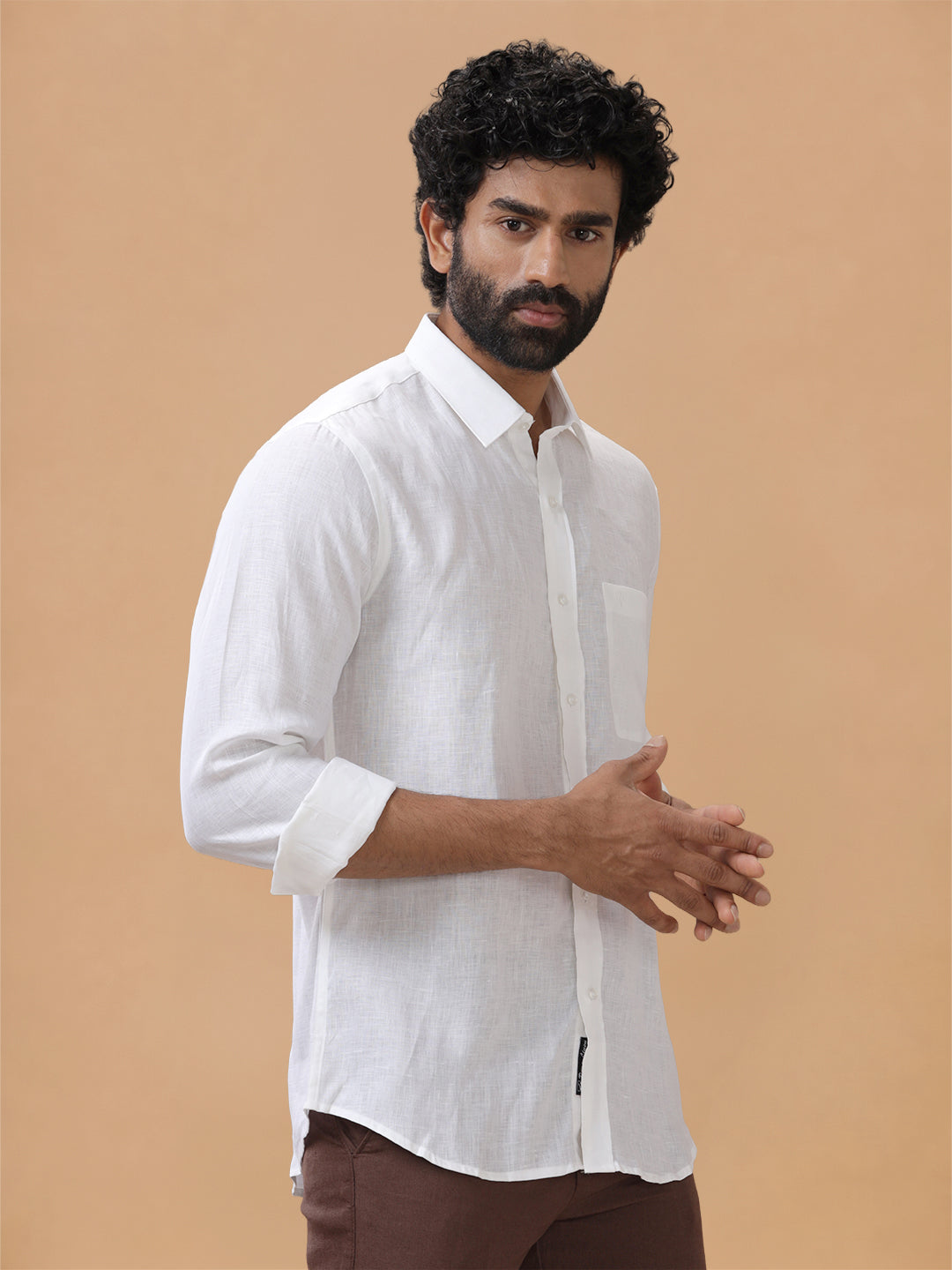 Pure Linen White Shirt – Linen Park 5090 | Fine 70 LEA