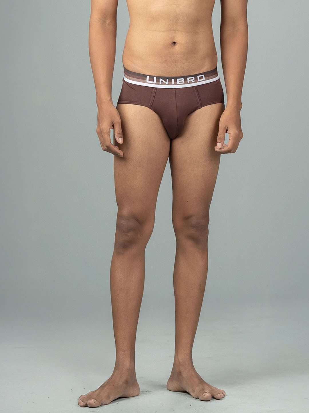 Men TENCEL™ Modal Micro Elastane Stretch Brief Coffee Brown