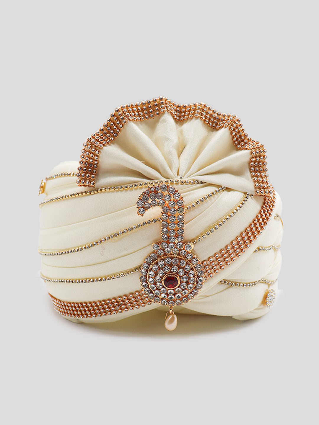 Traditional Silky Style Wedding Turban  - 85