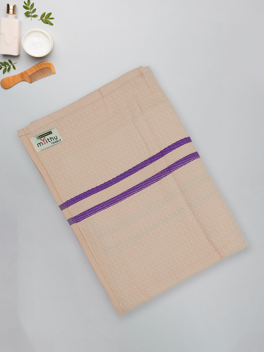 100% Cotton Self Designed Bath Towel Peach Magnus MCB03