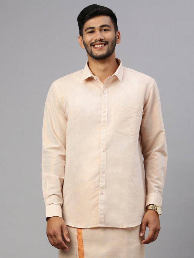 Men Copper Tissue Shirt Sankalpam