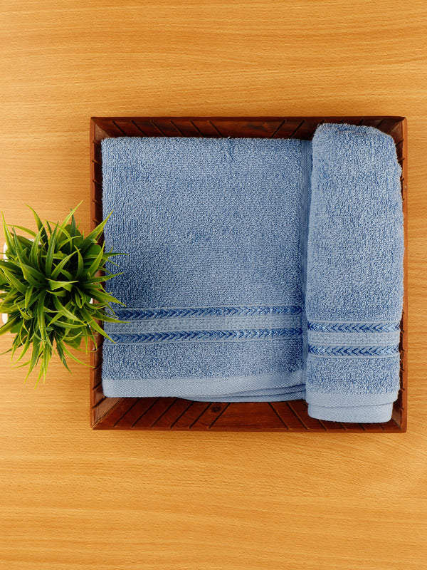 Premium Soft & Absorbent Light Blue Terry Hand Towel HC3