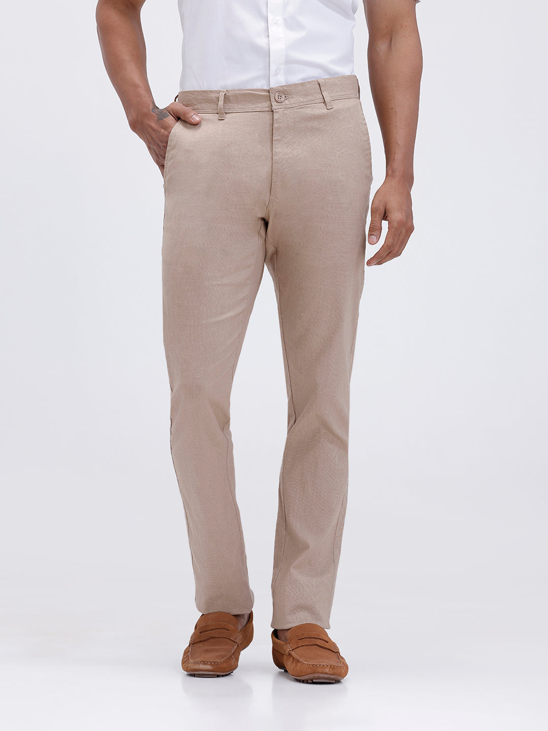 Mens Linen Cotton Half Sleeves Shirt and Pants Combo TR15504