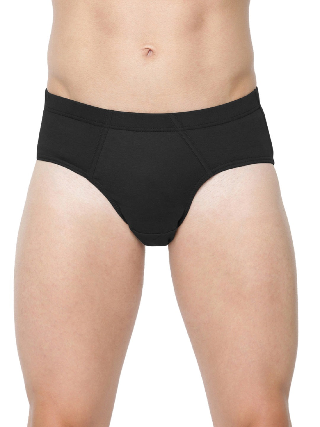 Men's Inner Elastic Black & White Briefs Suriya (2Pcs Pack)