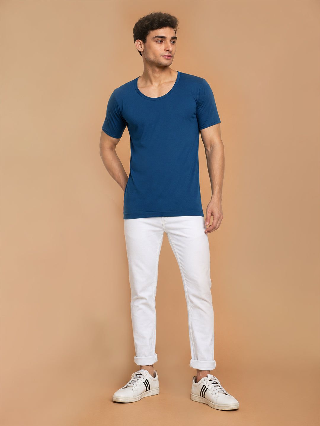 100% Combed Cotton Assorted Colour Sleeves Vest RNS Sukra (Pack of 2)