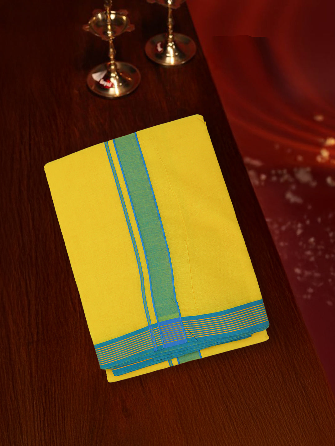 Men Panchakacham with Angavasthram Yellow (9+5) Thomala