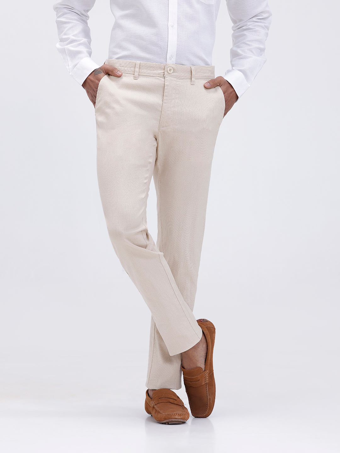 Mens Cotton Full Sleeves Shirt and Linen Cotton Pants Combo TR15501