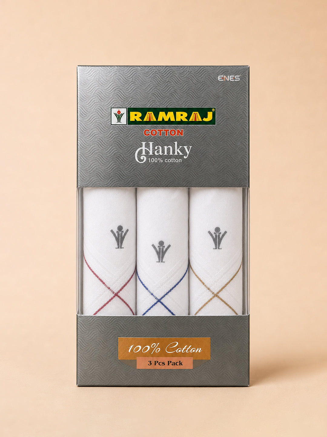 Cotton White Hand Kerchief 2700 (3 in 1)