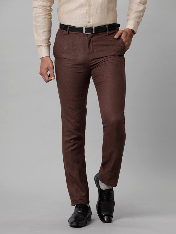 Light Grey Color Regular Fit Linen Pants DENMARK09