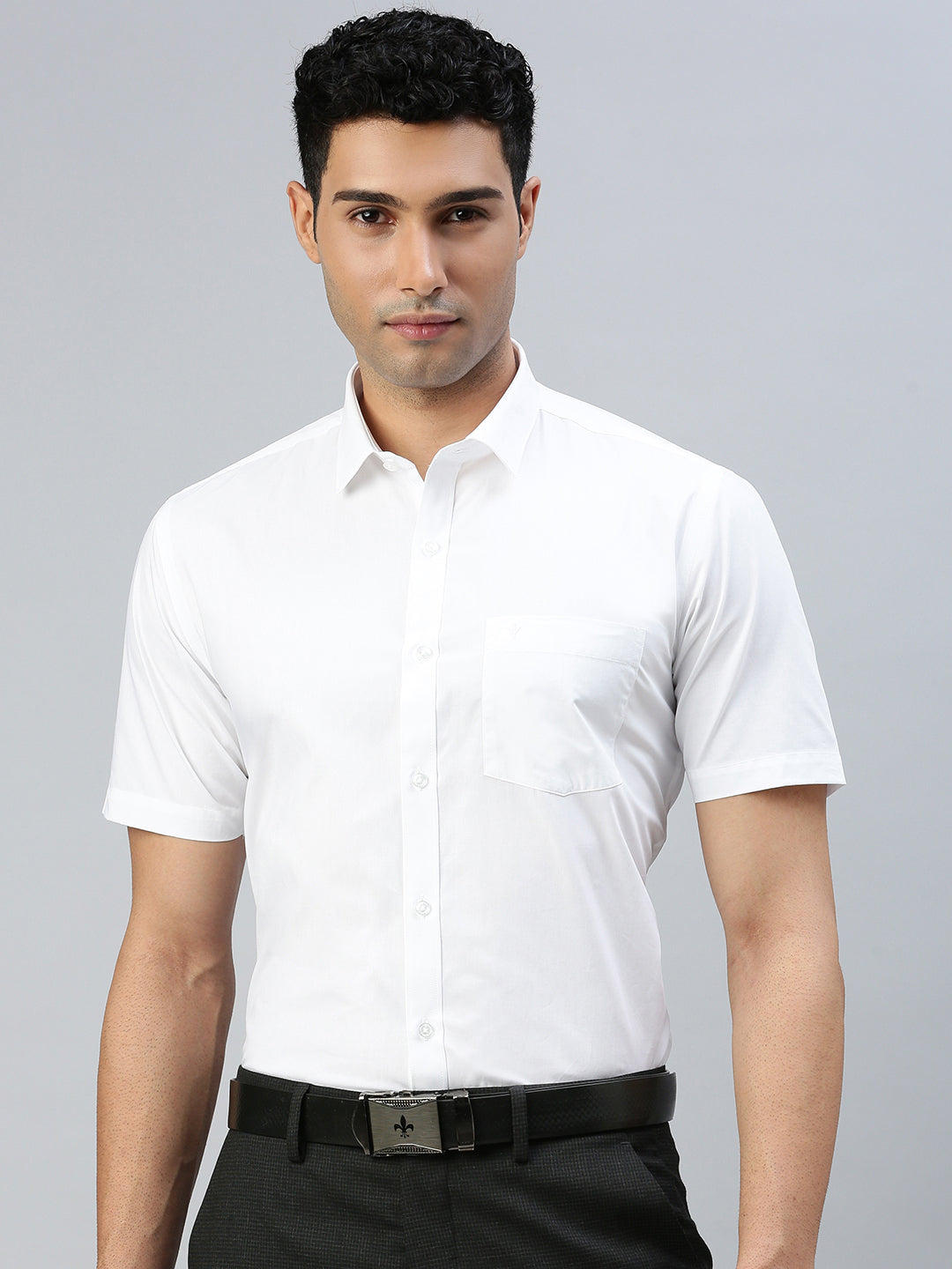 Mens Smart Fit White Shirt_Cotton Touch