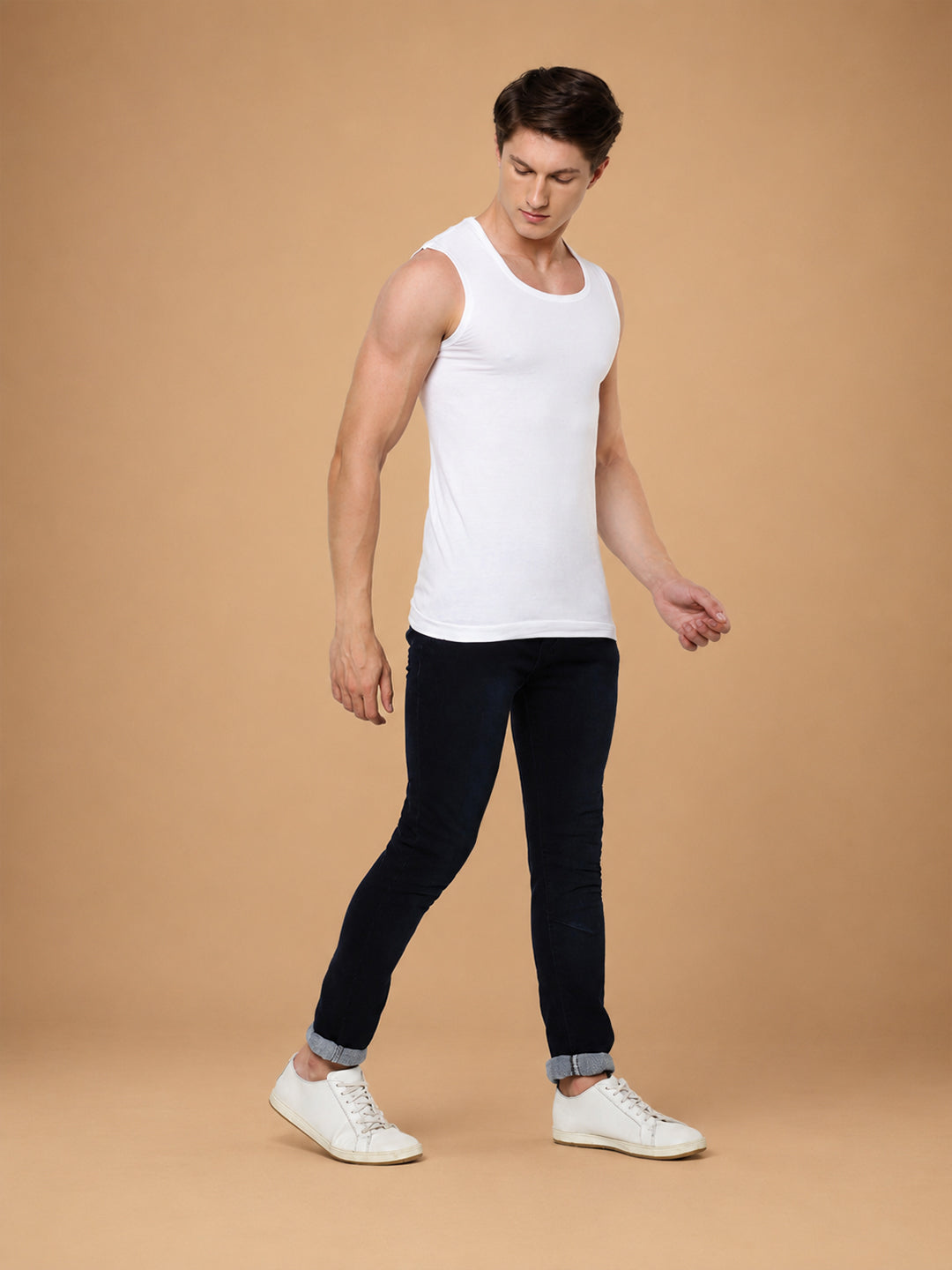 100% Combed Cotton White Vest RNBS Sukra (Pack of 2)