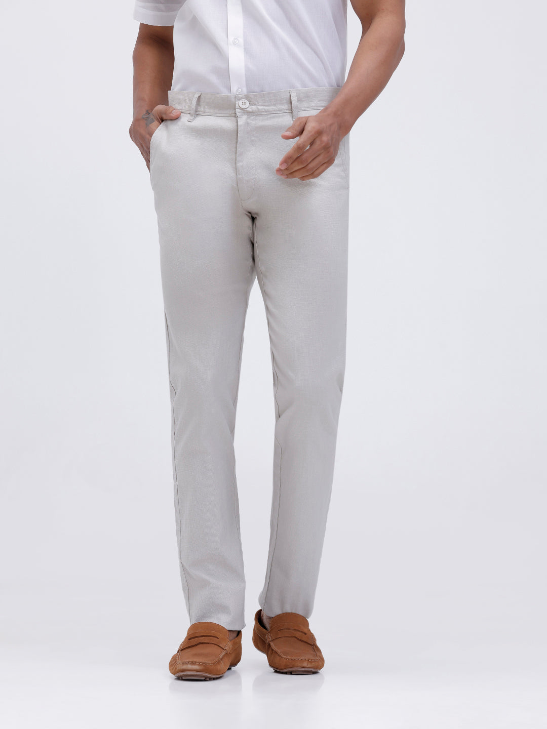 Mens Linen Cotton Half Sleeves Shirt and Pants Combo TR15503