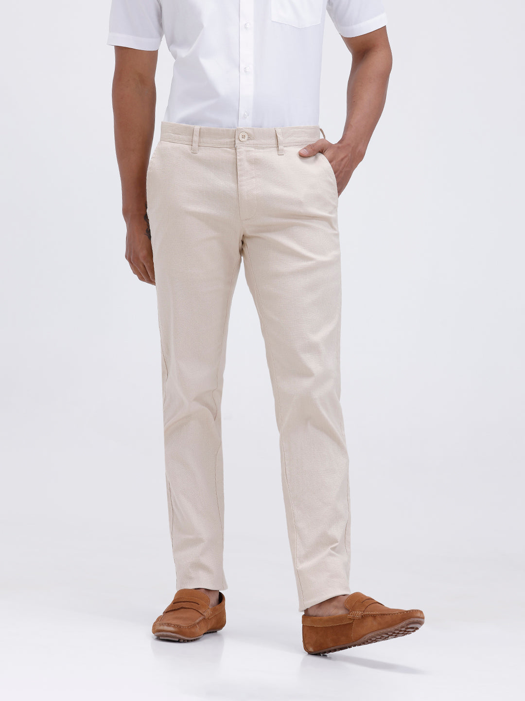 Mens Linen Cotton Half Sleeves Shirt and Pants Combo TR15501