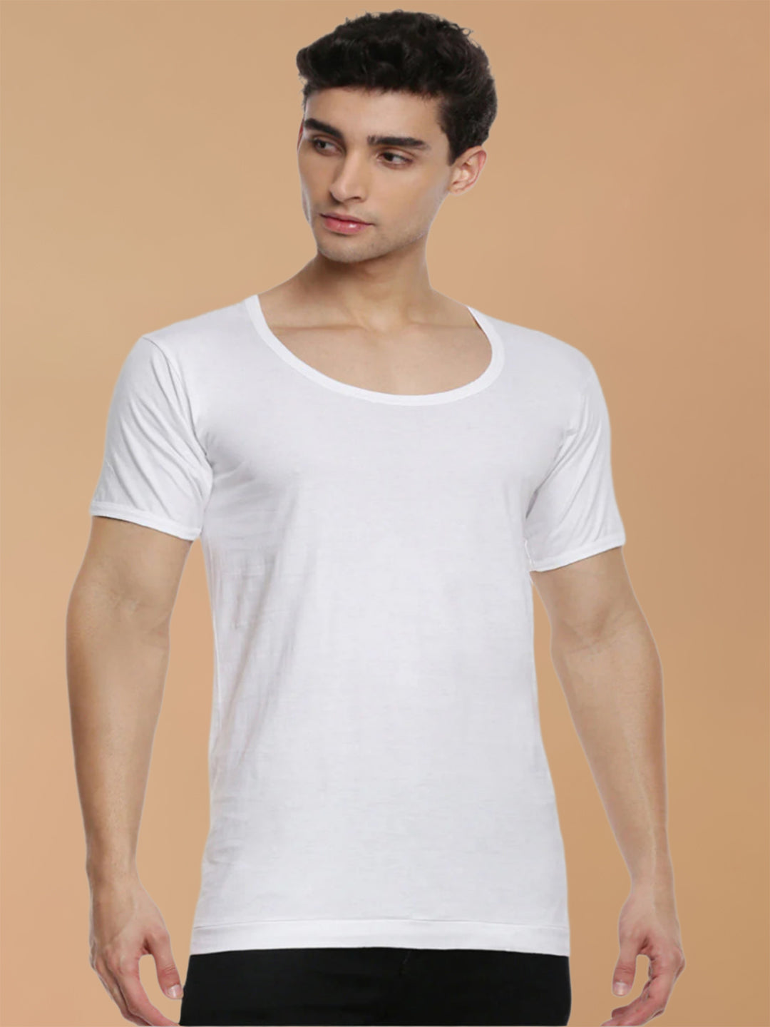 100% Cotton White Vest RNS Acoste (Pack of 2)