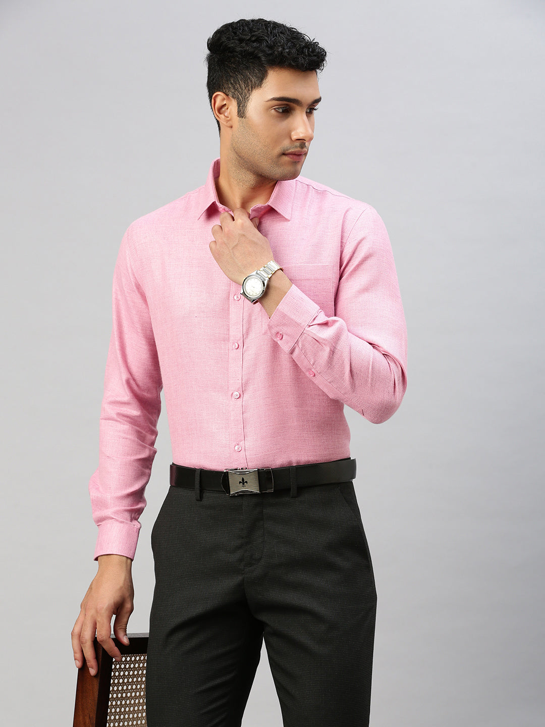 Mens Cotton Rich Shirt Pink T7 CG13