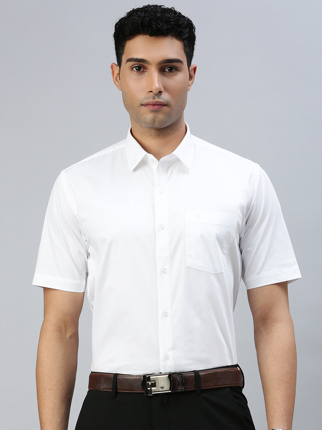 Men 100% Cotton Shirt Clean White