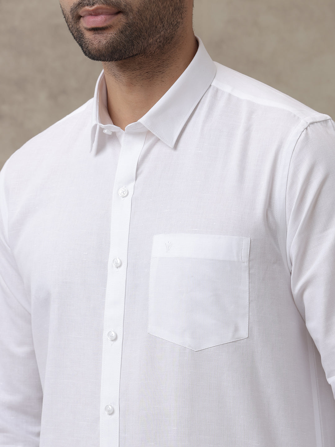 Men Cotton Linen White Shirts