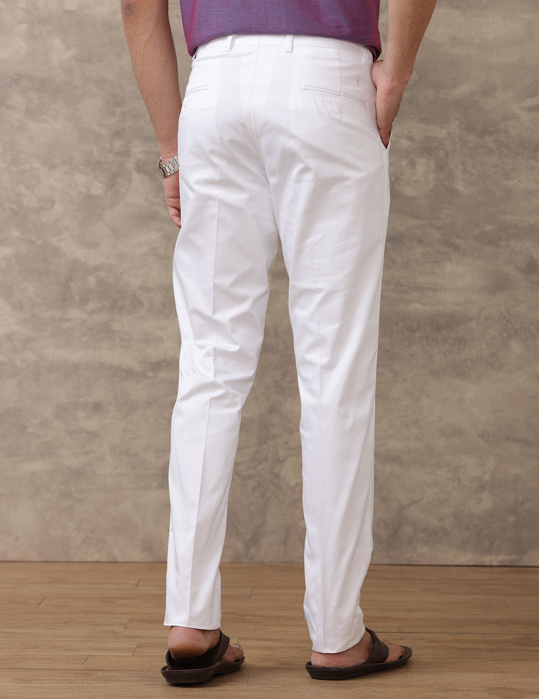 Men Linen Cotton White Pants Smart Care