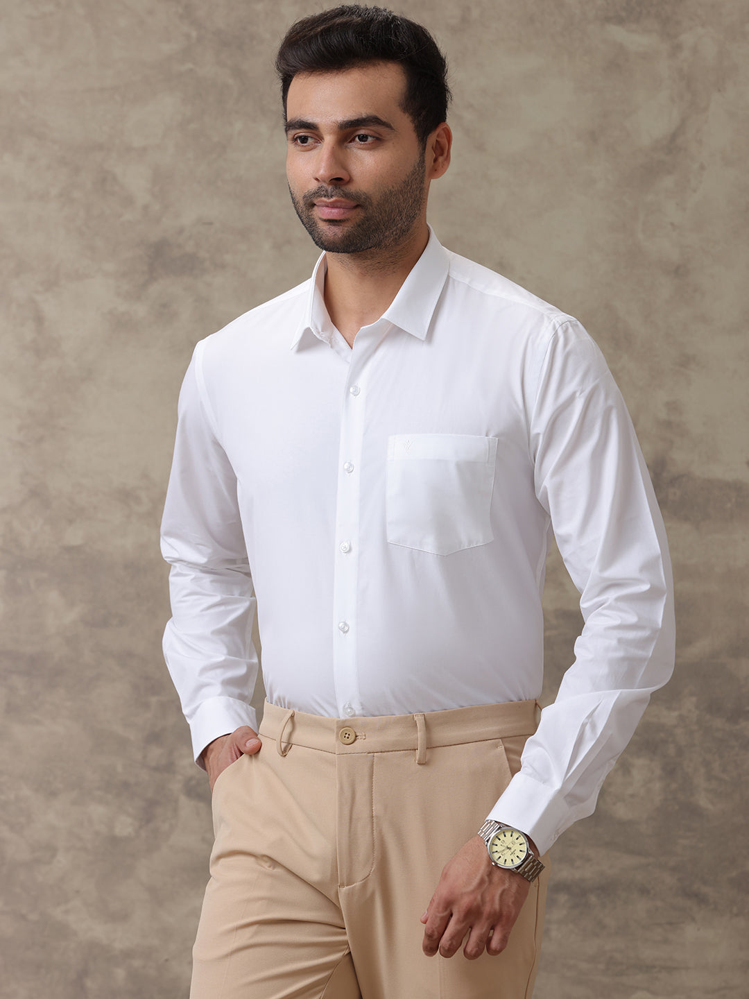 Men Premium Cotton White Shirt Ultimate R3