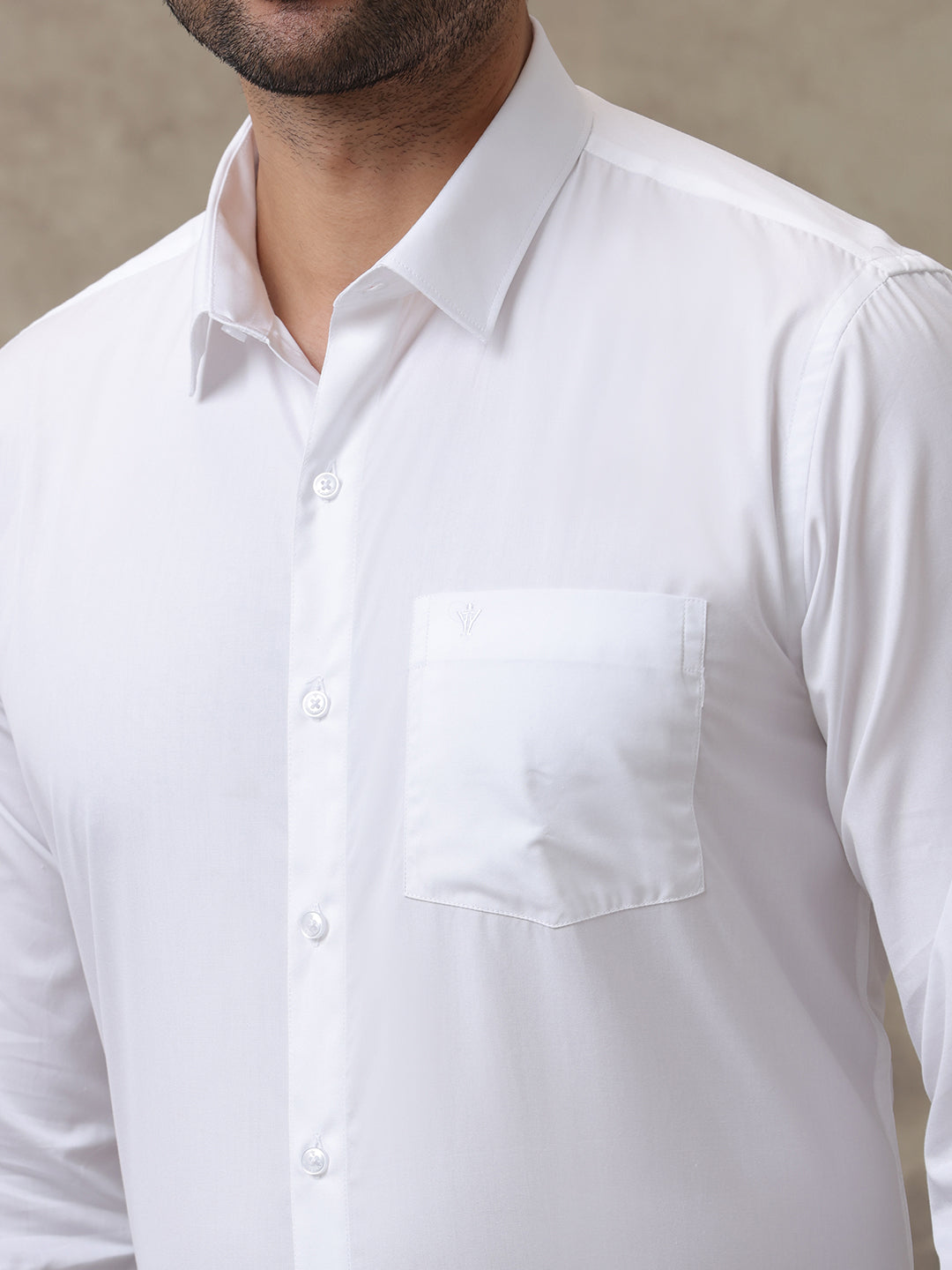 Men Premium 100% Cotton White Shirt Majestic