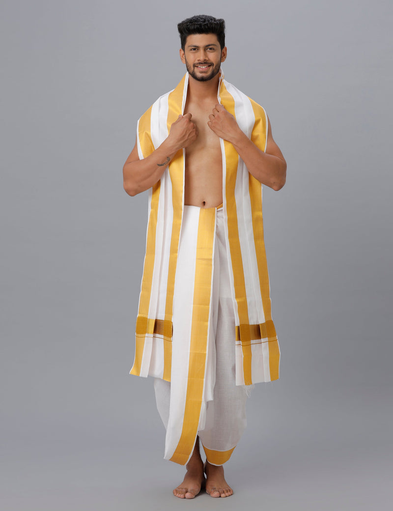 Mens White Panchakacham with Angavasthram Mithran 60K (9+5)