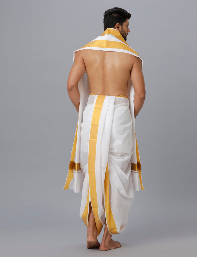 Mens White Panchakacham with Angavasthram Mithran 60K (9+5)