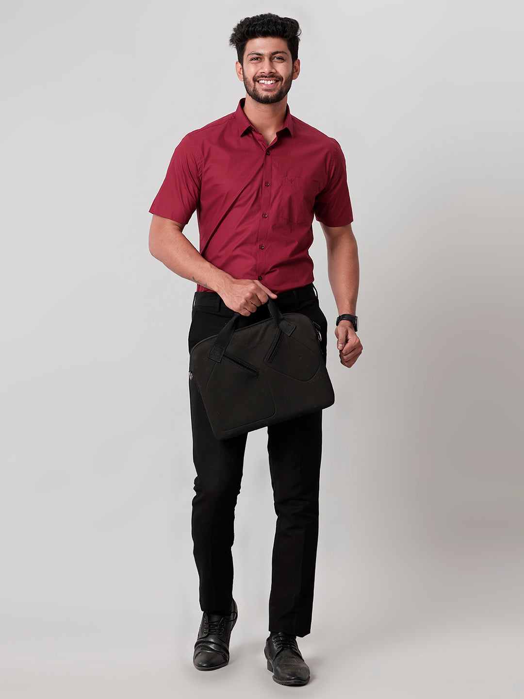 Buy Van Heusen Red Half Sleeves Shirt for Men Online @ Tata CLiQ