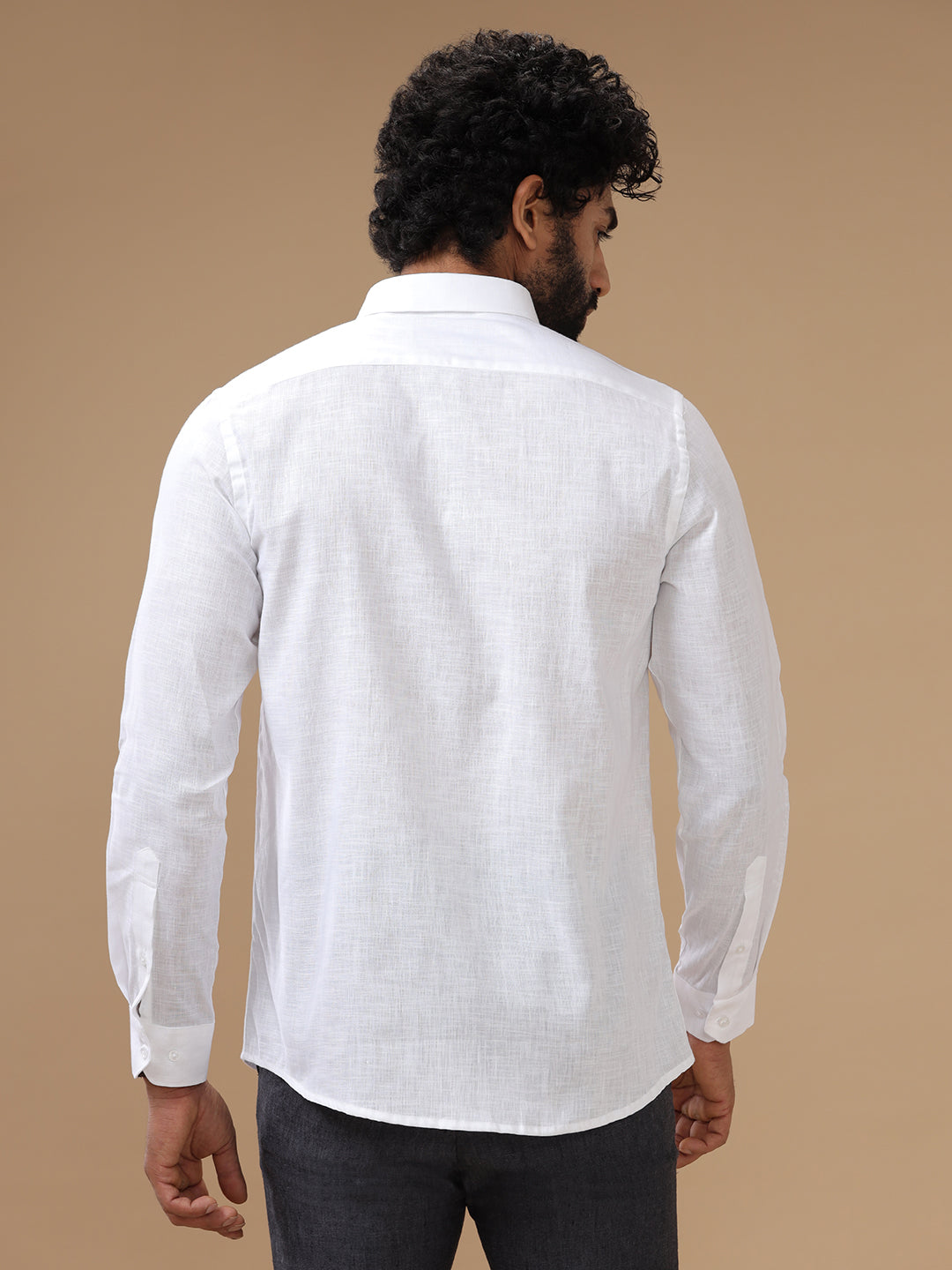 Mens 100% Pure Linen White Shirt Irish