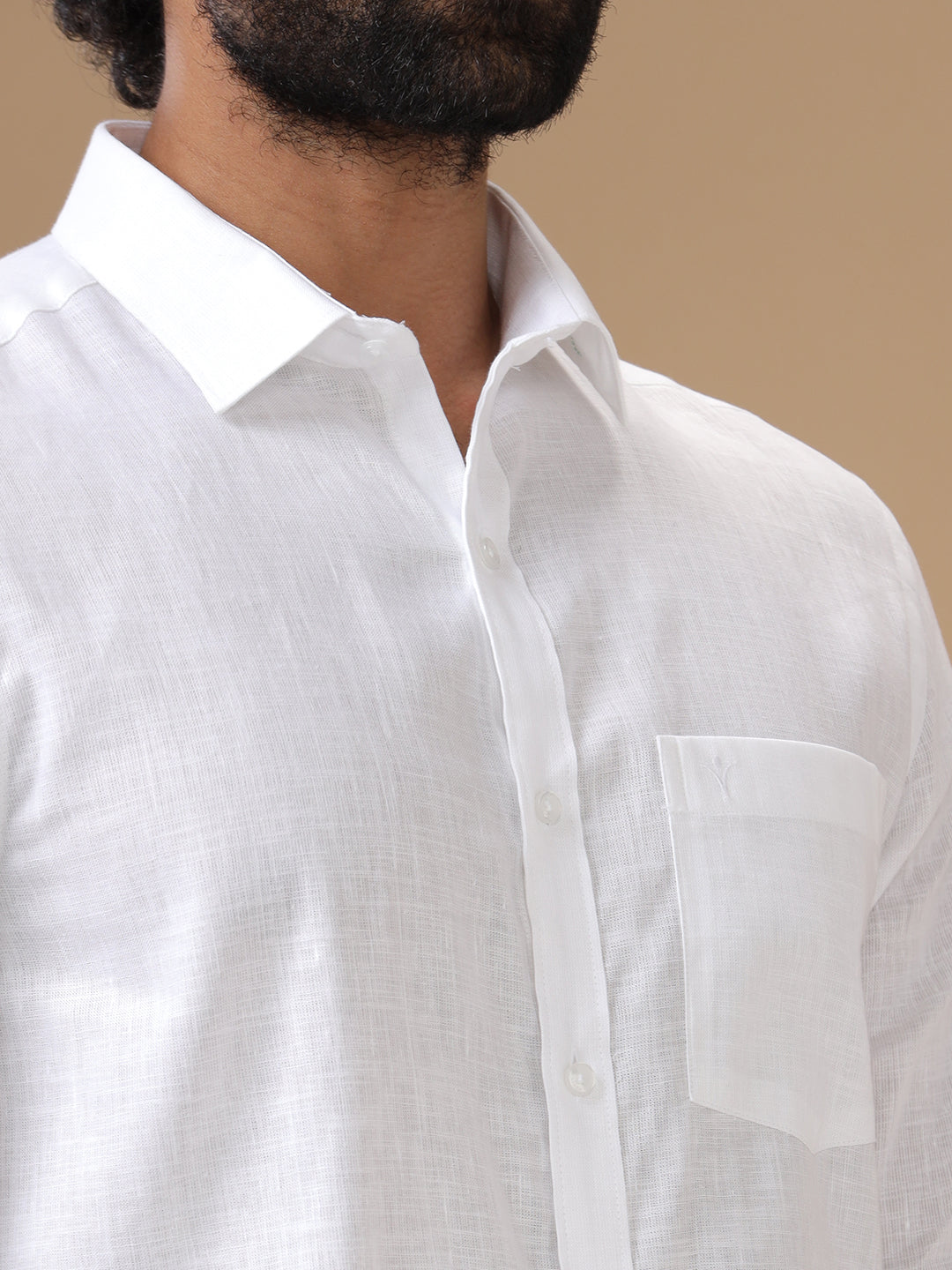 Men Linen White Shirt Irish