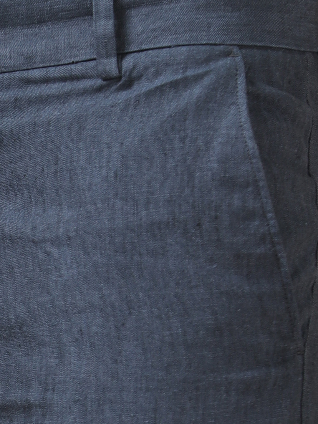 Men Pure Linen Grayish Blue Pant with Trim Fit PL08