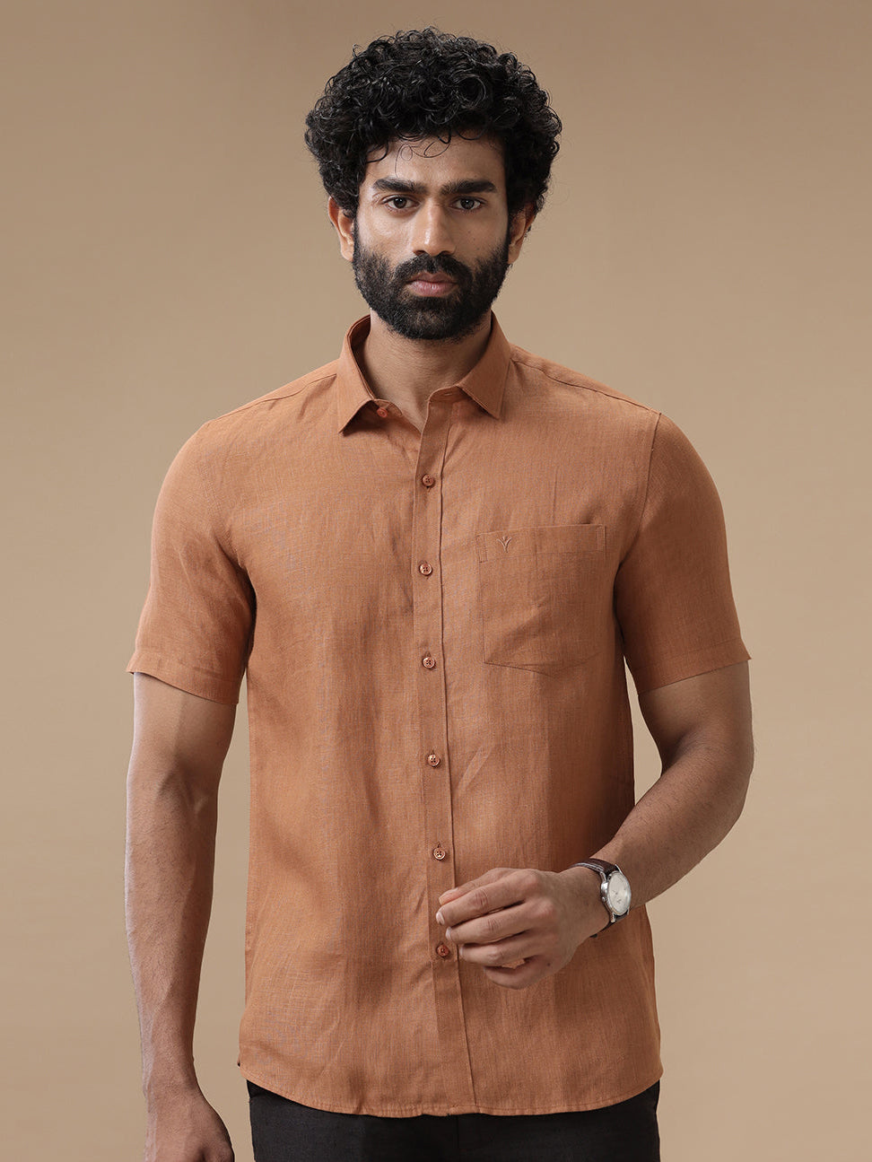 Mens Pure Linen Shirt and Linen Cotton Pant Combo L115