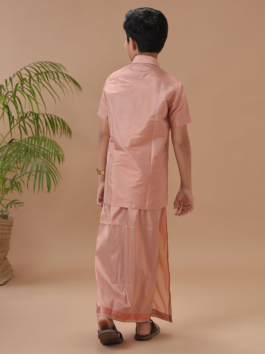 Boys Shirt & Dhoti Sets Swayamvara Copper