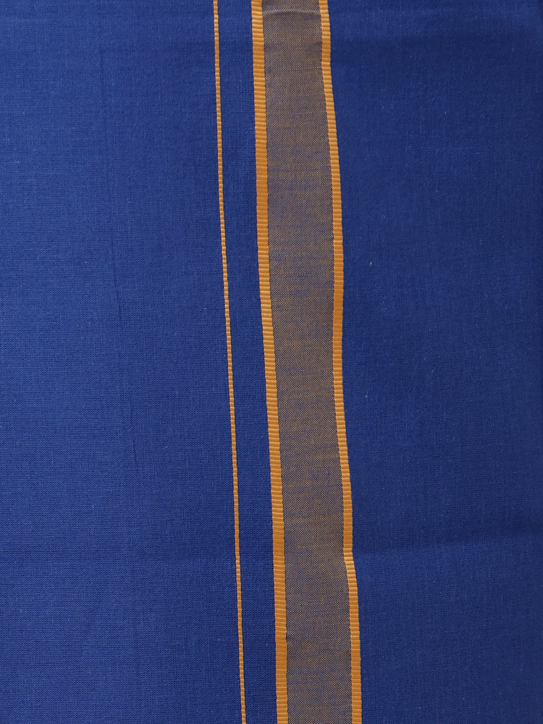 Men Fancy Border Dhoti Blue Mystyle Colour 6