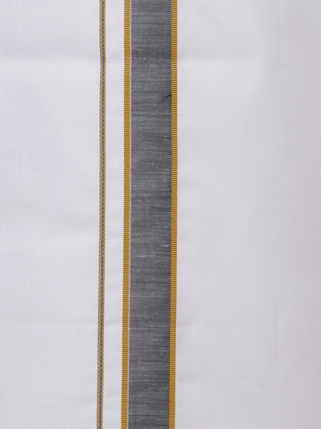 Men Gold Fancy Border Single Dhoti HGF13