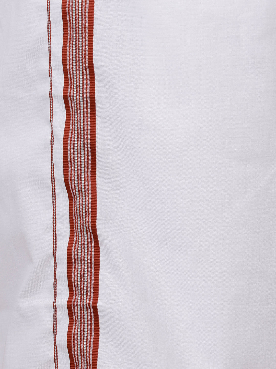 Men Silver Fancy Border Single Dhoti WSF04