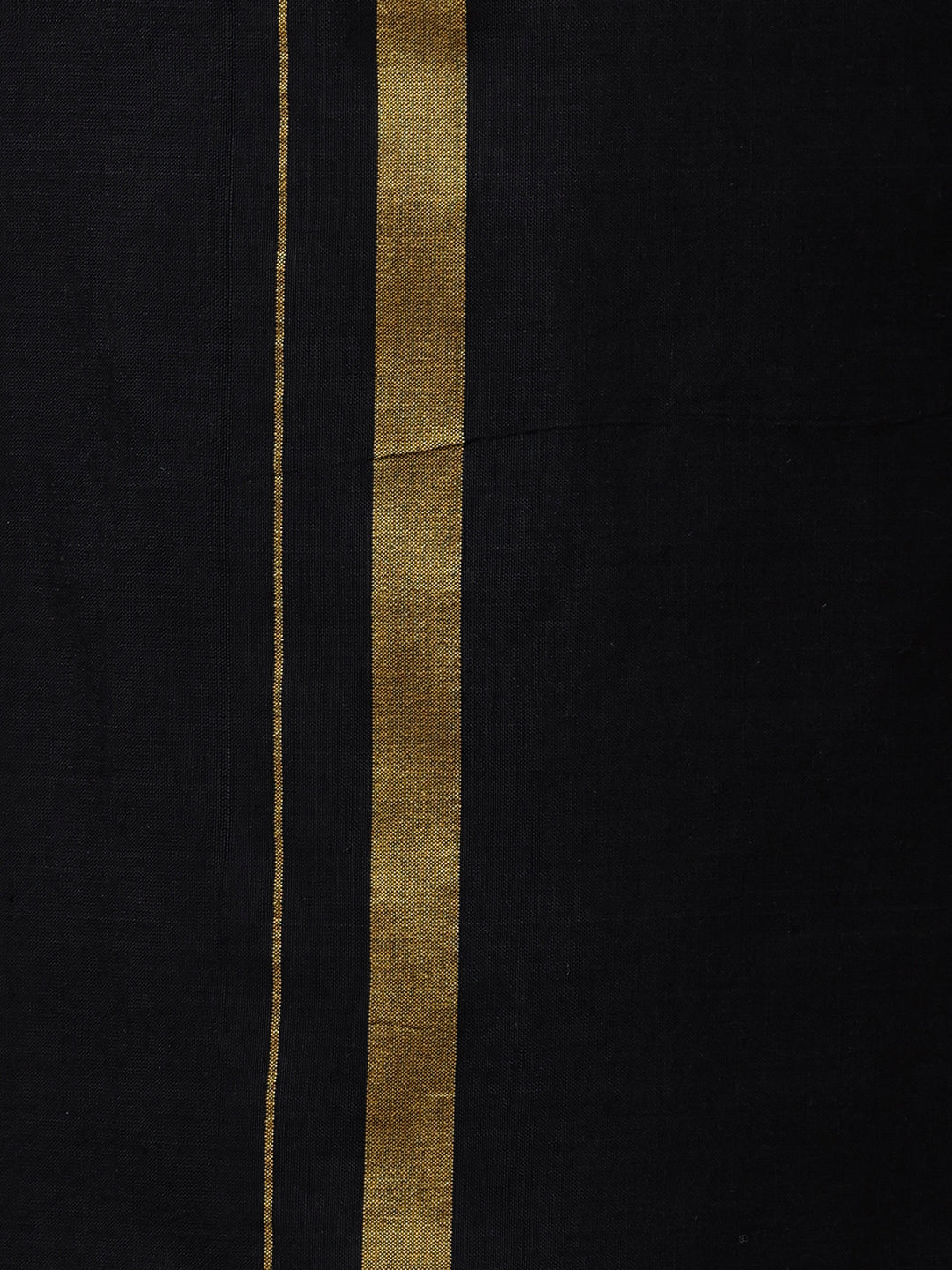 Mens Devotional Dhoti Black with Yellow Border