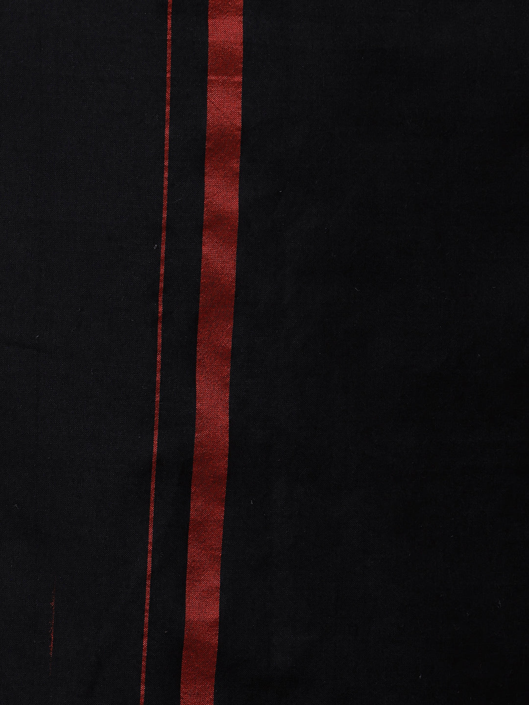 Mens Devotional Dhoti Black with Red Border